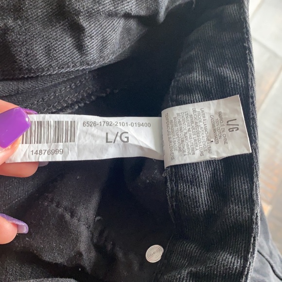 High rise mini black denim skirt - Picture 3 of 3